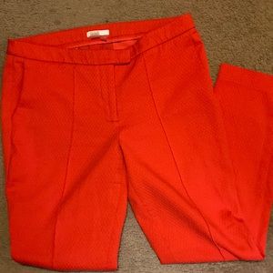 Dalia Orange Jacquard Pants